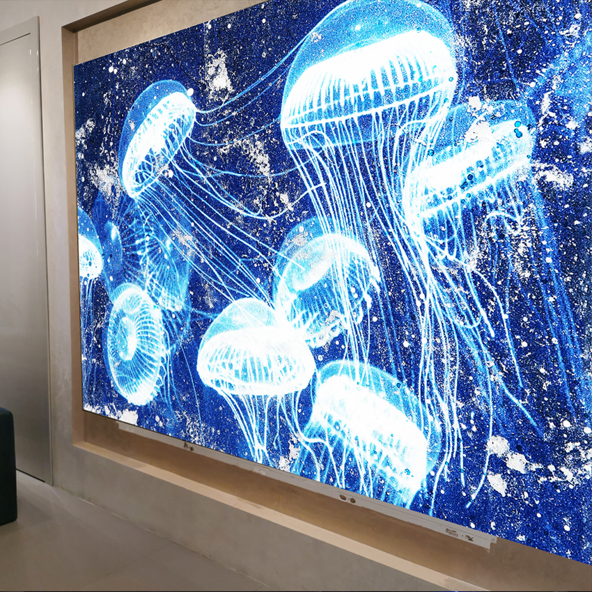 Illuminated Acrylic Art Gallery in Miami Beach