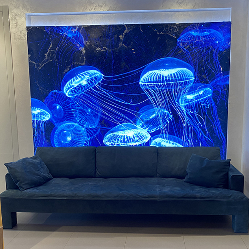 Illuminated Acrylic Art Gallery in Miami Beach