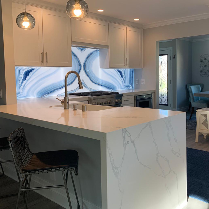 Lighted acrylic kitchen in South Florida