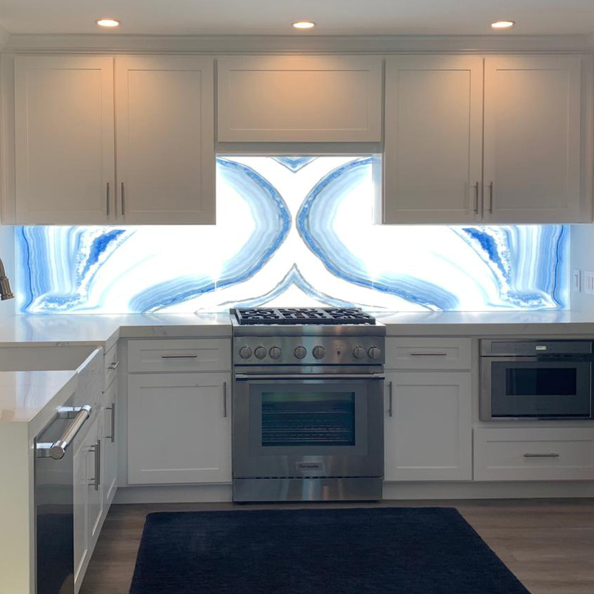 Lighted acrylic kitchen in South Florida