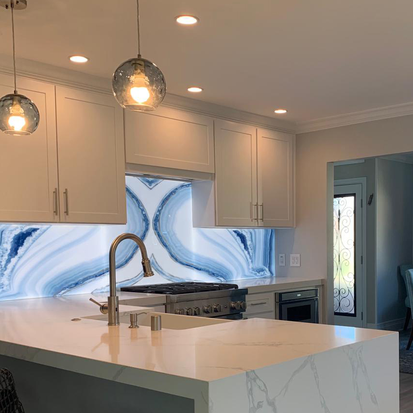 Lighted acrylic kitchen in South Florida