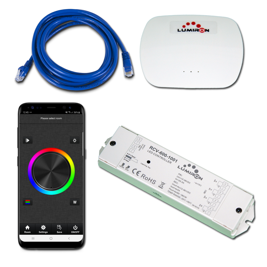 Wifi 8 Zone RGBW LED Controller receiver with APP