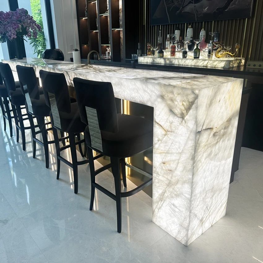backlit home bar with LED in plantation
