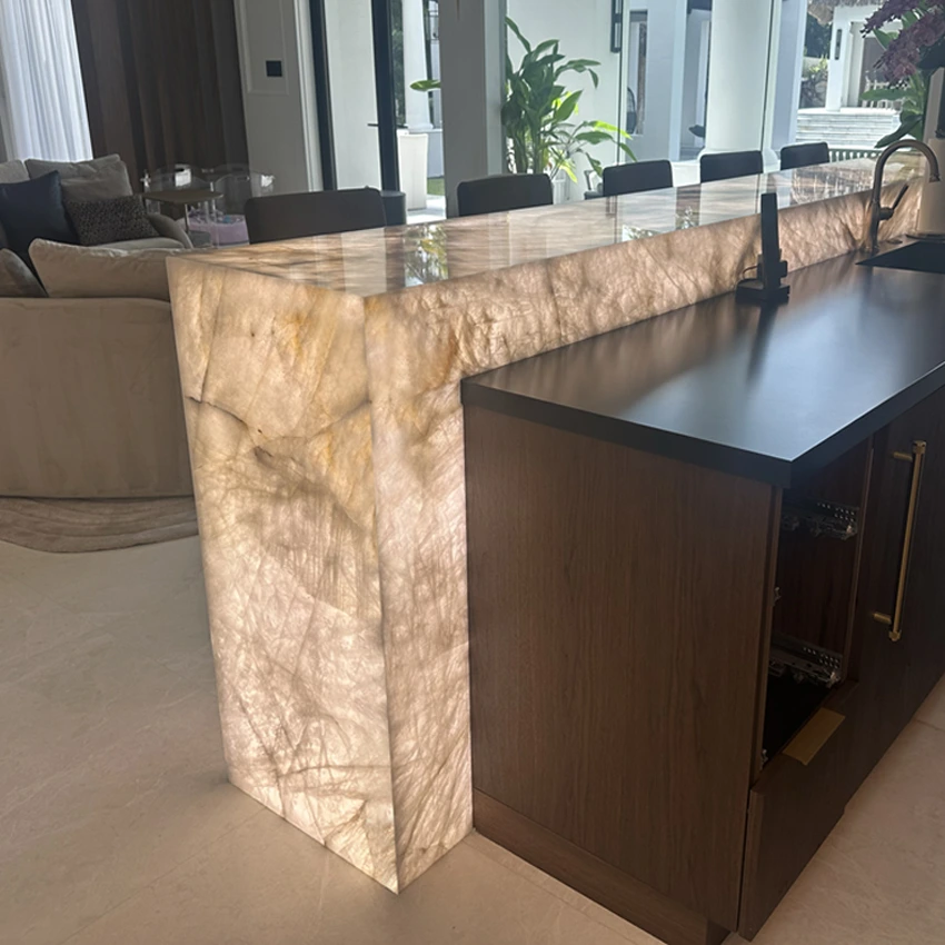 backlit home bar with LED in plantation